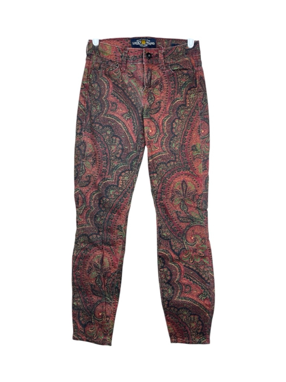 Lucky Brand Sofia Skinny Jeans Paisley Print Women’s Size 0/25